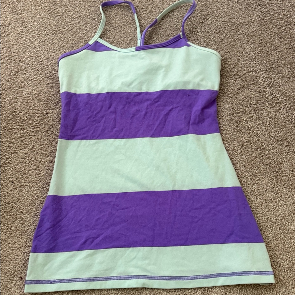 lululemon athletica Mint Green and Purple Tank Top
